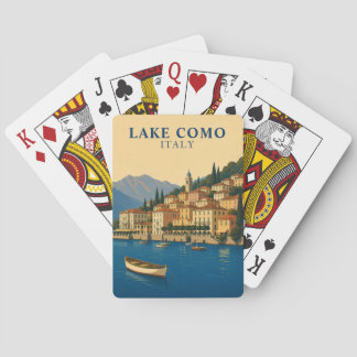 Jeu De Cartes Lac de Côme Italie Voyage vintage Lacs italiens
