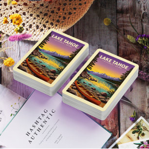 Jeu De Cartes Lac vintage Tahoe Californie Nevada