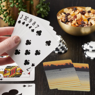Jeu De Cartes Lac Wendouree Calme Avant la Tombée de la Nuit
