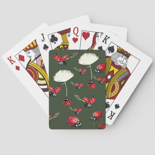 Jeu De Cartes Lady bugs Green Playing Cards (dos)