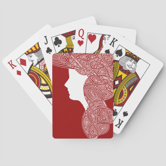 Jeu De Cartes Lady Red (dos)