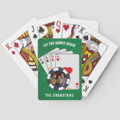 Jeu De Cartes Laisser Les Jeux Commencer Poker Chip Design (dos)