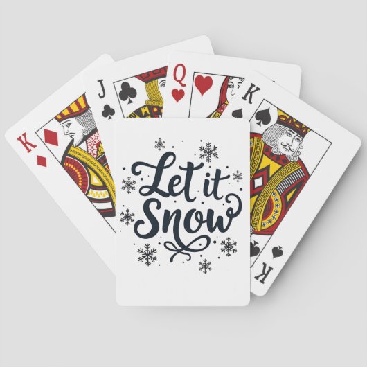 Jeu De Cartes Laisser neiger Saison d'hiver Flamme de neige Noël (dos)