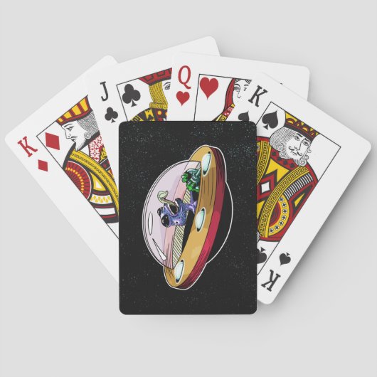 Jeu De Cartes L'Alien spatial vole la lune (dos)