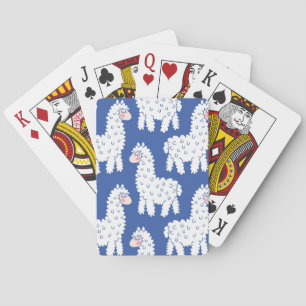 Jeu De Cartes Lama alpaca, motif vintage