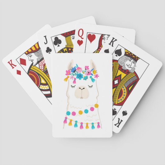 Jeu De Cartes Lama floral mignon (dos)
