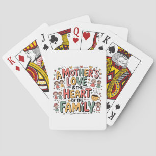 Jeu De Cartes L'amour d'une mère est le cœur de la famille