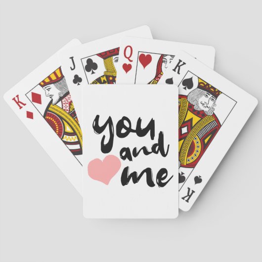 Jeu De Cartes L'amour en deux mots Vous et moi. (dos)