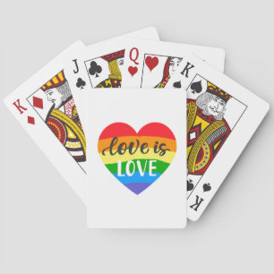 Jeu De Cartes L'amour est l'amour le coeur arc-en-ciel