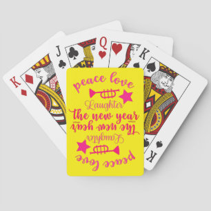 JEU DE CARTES L'AMOUR ET LE RIRE DE LA PAIX DANS LA NOUVELLE ANN