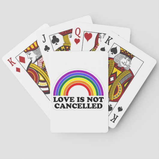 Jeu De Cartes L'amour n'est pas annulé Rainbow Pride Mois (dos)