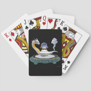 Jeu De Cartes Lampe Dragon Céramique Blanche Magique