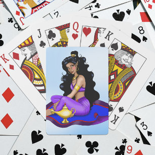 Jeu De Cartes Lampe Tapis Volant Génie Ciel Bleu