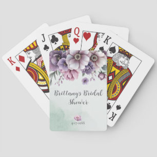 Jeu De Cartes Lancement de fiançailles Fleurs lavande et vertes