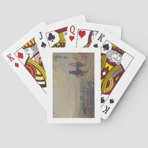 Jeu De Cartes Landscape with Lake and two Figures Riding, previo