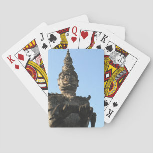Jeu De Cartes Lao Giant Guardian .. Parc du Bouddha, Vientiane,