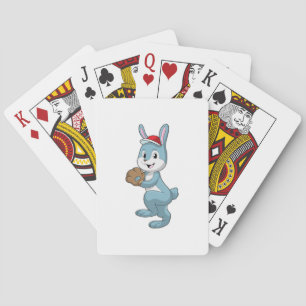 Jeu De Cartes Lapin au baseball avec gant de baseball