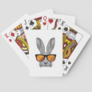 Jeu De Cartes Lapin avec lunettes de soleil