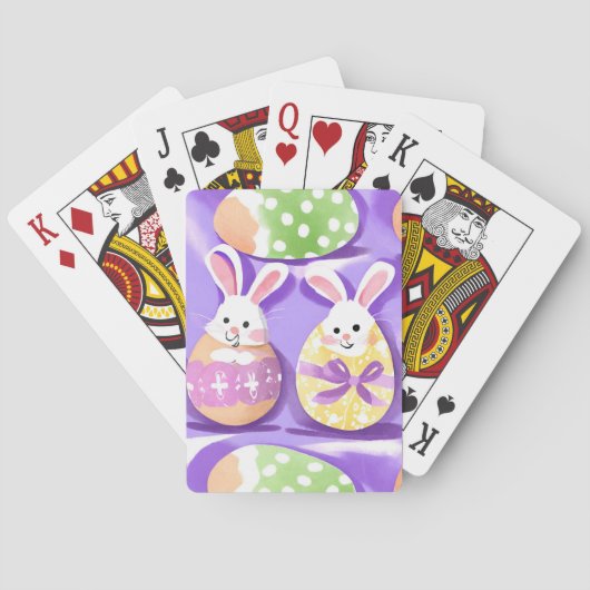 Jeu De Cartes lapin avec oeufs de pâques (dos)