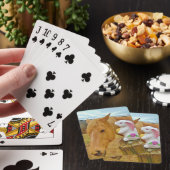 Jeu De Cartes Lapin blanc et cheval jaune blond (In Situ)