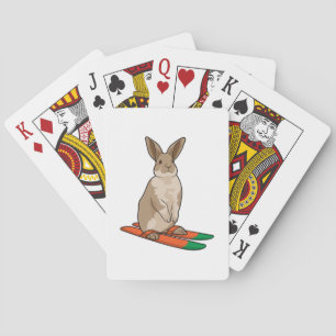 Jeu De Cartes Lapin comme skieur avec ski