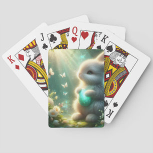 Jeu De Cartes Lapin de forêt magique de bois œuf