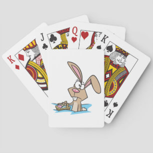 Jeu De Cartes Lapin de Pâques avec panier d'œufs