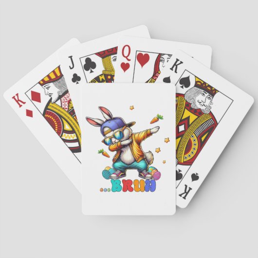 Jeu De Cartes Lapin de Pâques drôle de Bruh Dab (dos)