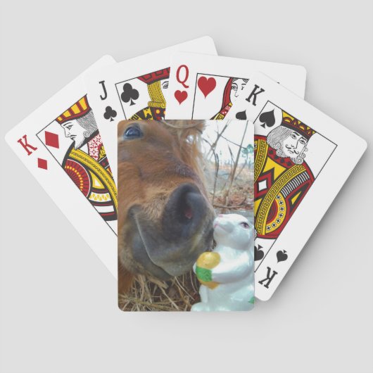 Jeu De Cartes Lapin de Pâques et cheval Brown (dos)