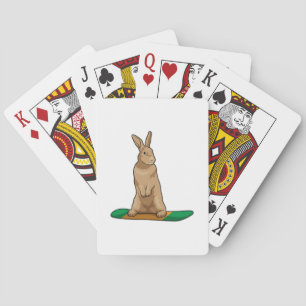 Jeu De Cartes Lapin en Snowboard avec Snowboard