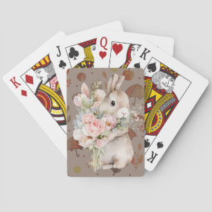 Jeu De Cartes Lapin et Rose