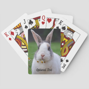 Jeu De Cartes Lapin hollandais avec fleurs