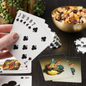 Jeu De Cartes lapin jouet et oeuf jaune pâle (In Situ)