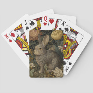 Jeu De Cartes Lapin vintage Floral