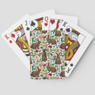 Jeu De Cartes Lapins et fleur sauvage