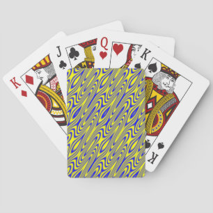 Jeu De Cartes Lapis Lazuli Vagues Motif Abstrait Jouer Voiture