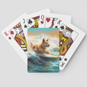 Jeu De Cartes Lapphund Plage Finlandaise Plage Surf Peinture
