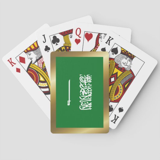 Jeu De Cartes L'Arabie Saoudite Drapeau Jouer Des Cartes (dos)