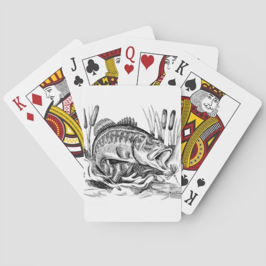 Jeu De Cartes Largemouth Bass (dos)