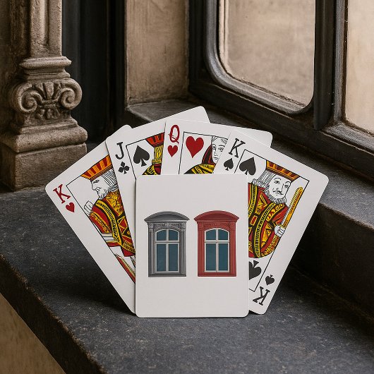 Jeu De Cartes L'Art Architectural Ornate De Fenêtre Européenne
