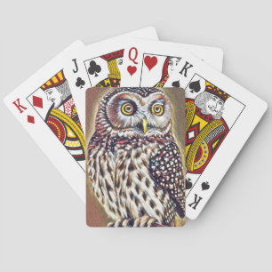Jeu De Cartes L'art de la Chouette forestière sauvage Abstraite