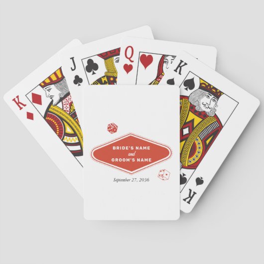 Jeu De Cartes Las Vegas Casino Destination Mariage Rouge Blanc (dos)