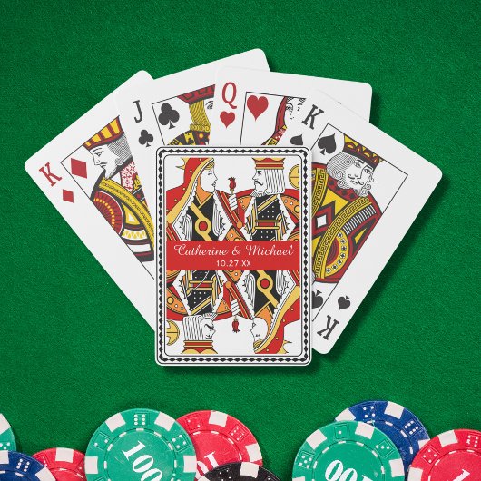 Jeu De Cartes Las Vegas Jeu Carte King & Queen Wedding Faveur