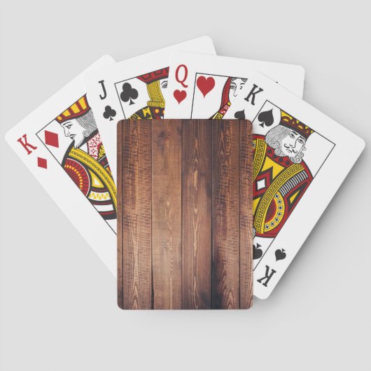 Jeu De Cartes L'aspect bois réel (dos)