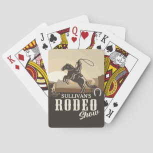 Jeu De Cartes Lasso Roping Roundup ADD NAME Western Rodeo Show