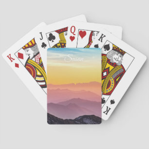 Jeu De Cartes L'aube de montagne personnalisée