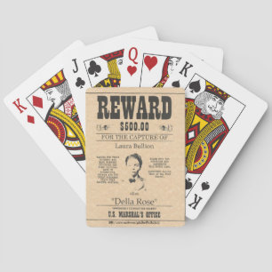 Jeu De Cartes "Laura Bullion aka "Della Rose" Reward Poster"