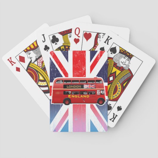 Jeu De Cartes L'autobus rouge célèbre de Londres (dos)