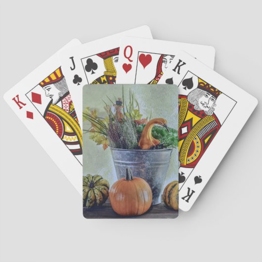 Jeu De Cartes L'automne encore la vie avec citrouilles, fleurs (dos)