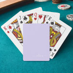 Jeu De Cartes Lavande Purple Script Moderne Fille Monogramme Nom<br><div class="desc">Lavender Purple Simple Script Monogramme Nom Lecture Cartes. Cela rend le cadeau parfait pour 16 ans,  mariage,  douche nuptiale,  anniversaire,  baby shower ou bachelorette pour quelqu'un qui aime le luxe glam et les styles chic.</div>